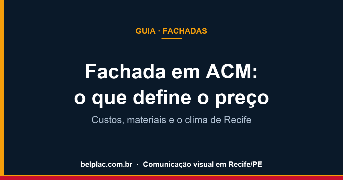Quanto custa uma fachada em ACM?