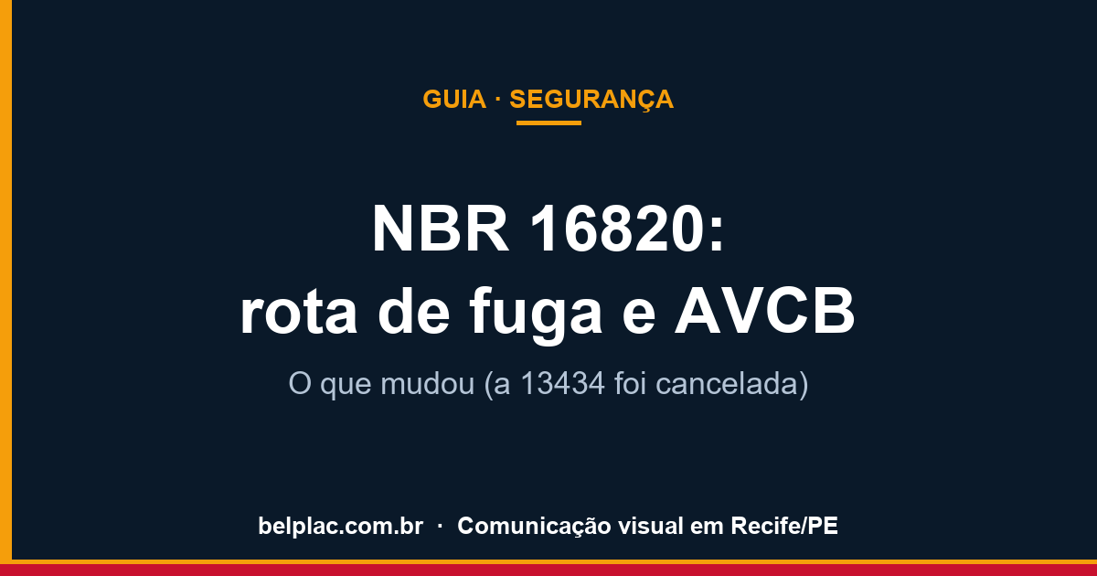 NBR 16820: rota de fuga